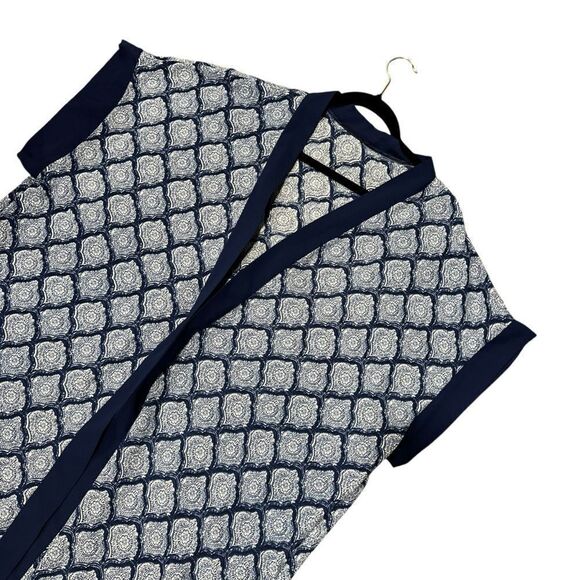 Riva Woman Blue Pattern Long Kaftan - Picture 7 of 7